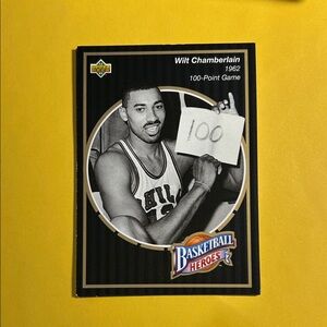 1993 Upper Deck,Wilt Chamberlin 100 point game card #13
